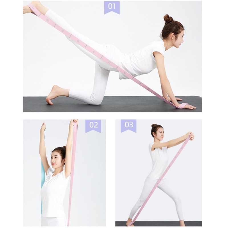 Dây Đai Kháng Lực Co Giãn Bằng Latex Hỗ Trợ Luyện Tập Yoga / Thể Hình Tại Nhà