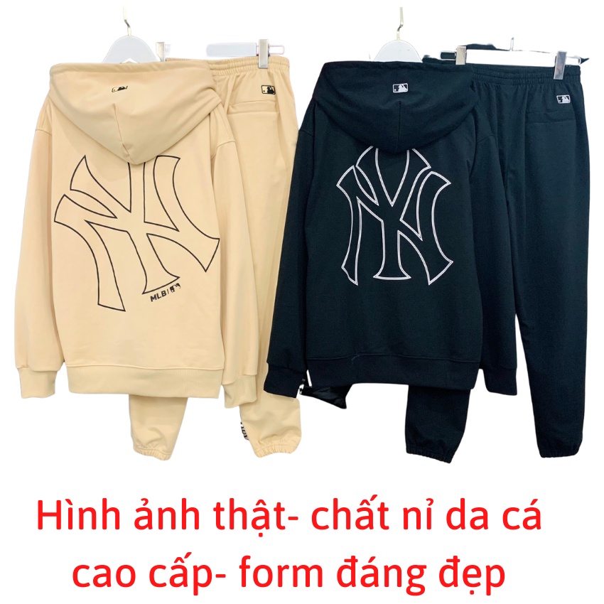[Siêu Sale]Set đồ nam nữ nỉ Hoodie MLB Linhbee  form rộng nhiều màu Hot trend Thời Trang Thu Đông siêu đẹp, chất, rẻ