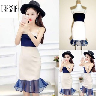 [HÌNH THẬT] Váy Áo Đầm Ôm Body Đuôi Cá Cao Cấp DRESSIE Hai Dây Thời Trang Nữ Đẹp Dạo Phố Dự Tiệc Cưới - DB82