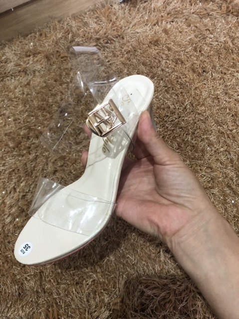 Sandal quai gót trong 7cm( hàng Việt Nam vnxk)