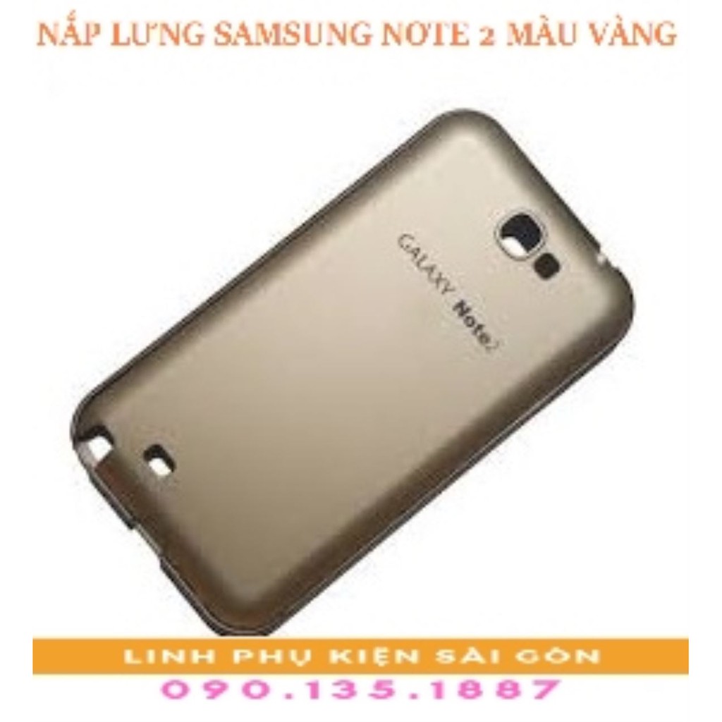 NẮP LƯNG SAMSUNG NOTE 2 MÀU VÀNG