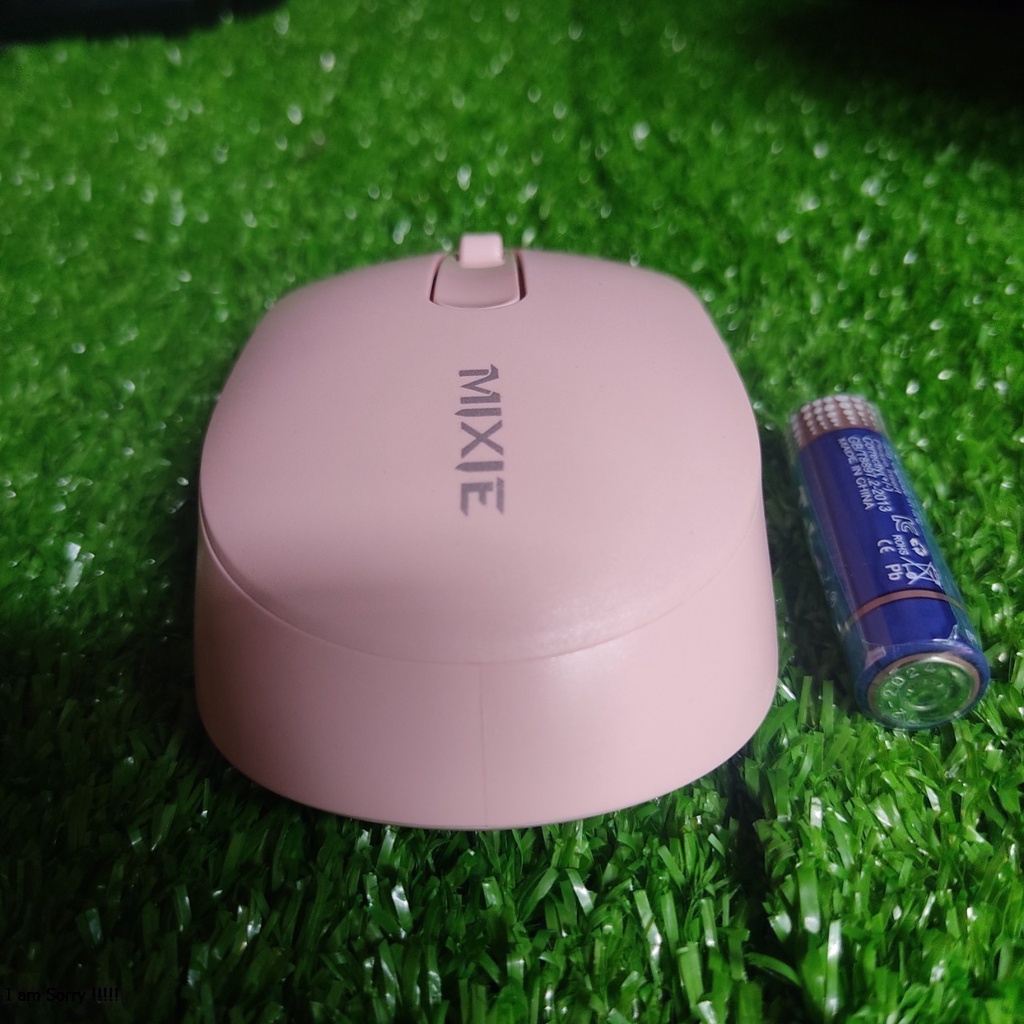 (Mới) Chuột Mixie không dây màu hồng dùng cho máy tính bàn, laptop