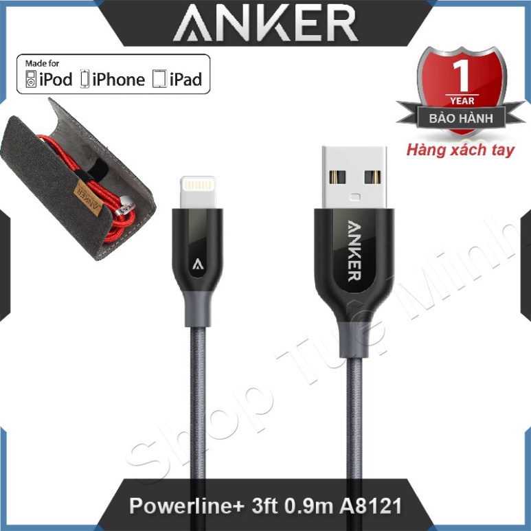 GIỜ VÀNG XẢ KHO Cable Lightning Anker Powerline+ A8121 0.9m - Cable sử dụng cho iPhone iPad .......