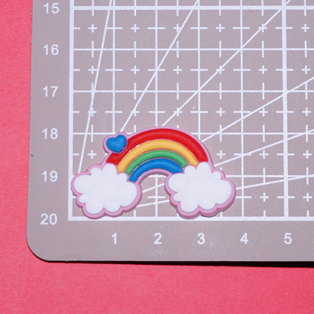 💕FAY💕 Cartoon Patch Glues Scrapbook Decoration PVC Stickers Rainbow Patch Colorful Art Craft DIY Accessories Handmade Phone Case Decor Silicone Glue