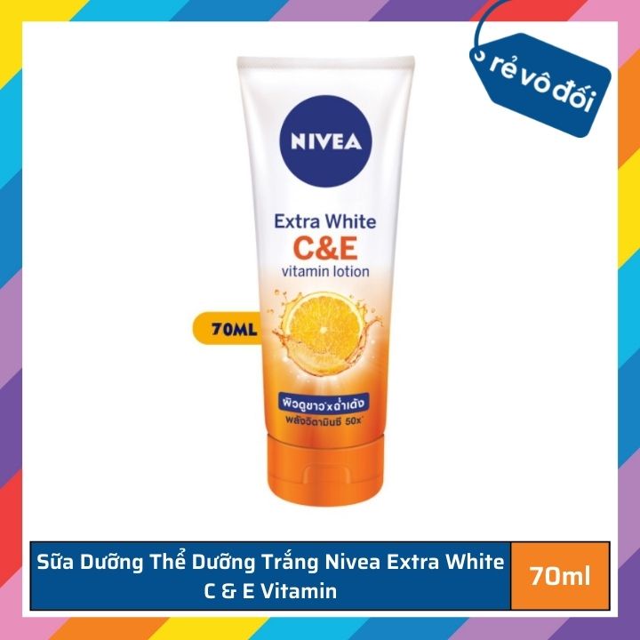 Sữa dưỡng thể dưỡng trắng Nivea Extra White C & E Vitamin / C & A Vitamin 180ml - Thái Lan