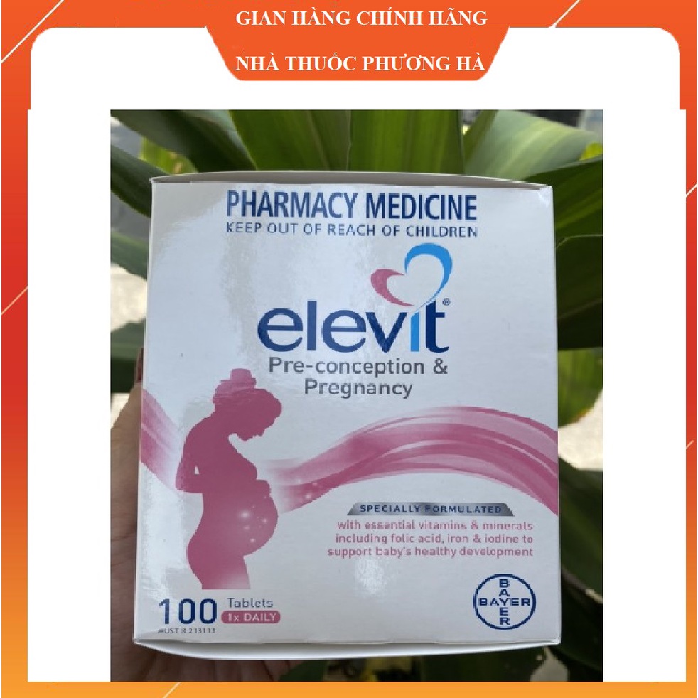 Elevit .Vitamin tổng hợp cho phụ nữ trước, trong khi mang bầu, cho con bú ( Mẫu mới nhất) Hộp 100 viên