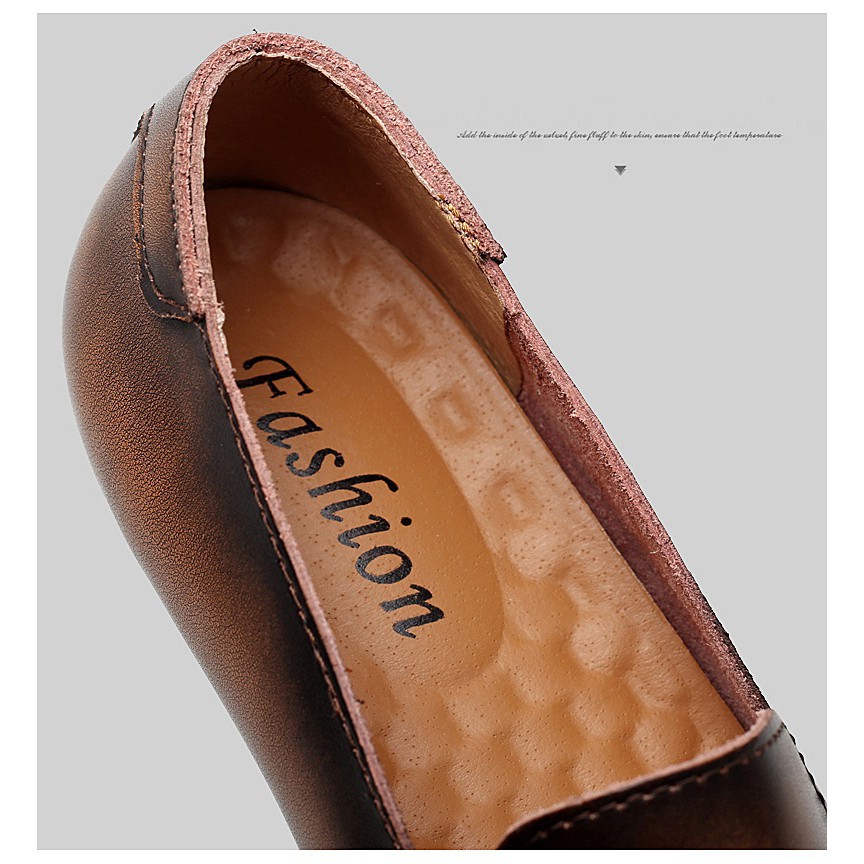 Giày lười da nam kiểu dáng đơn giản