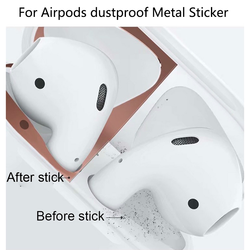 Miếng dán chống bụi cho hộp sạc tai nghe Apple Airpods