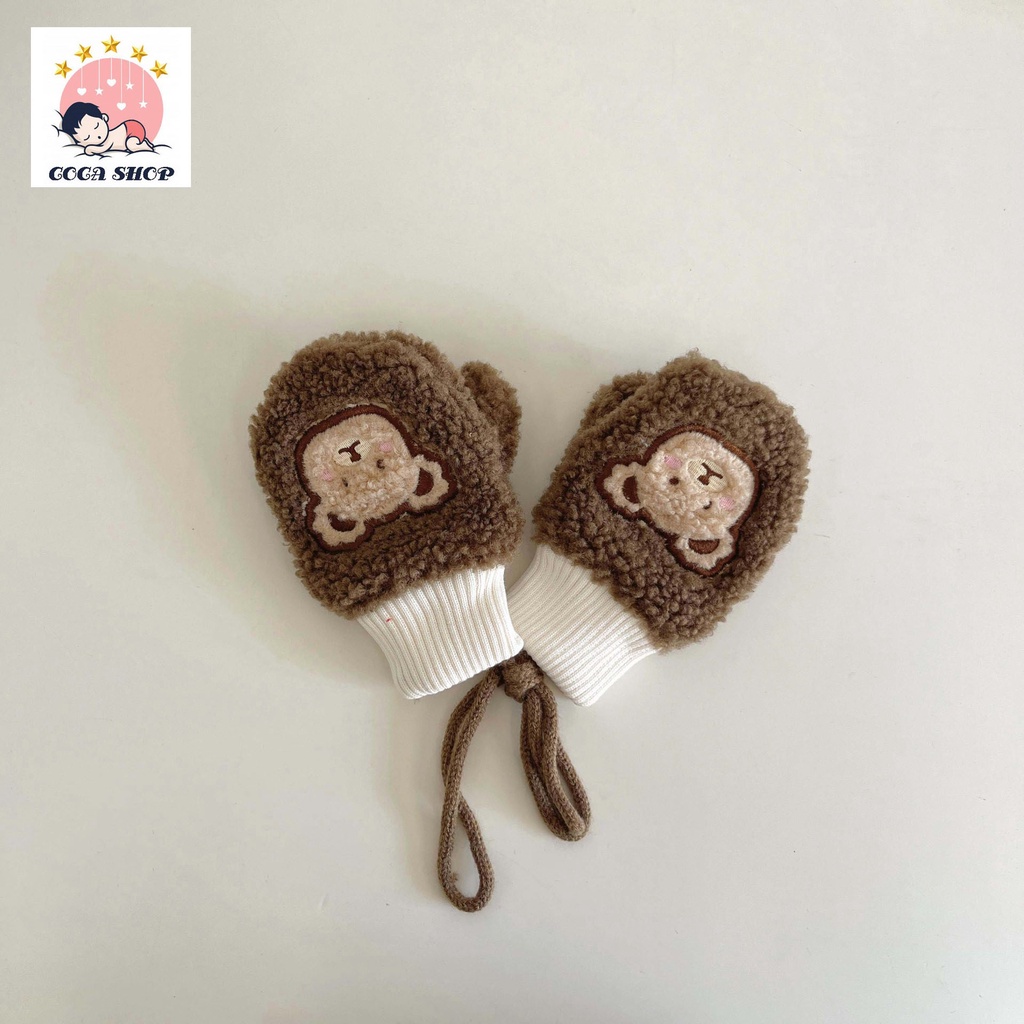 Găng tay gấu 3 màu cho bé yêu