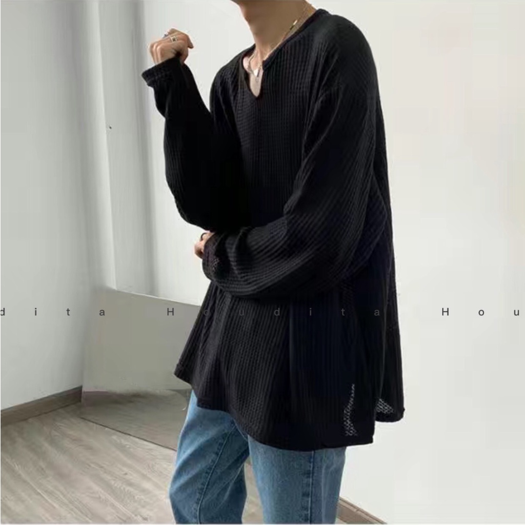 Áo thun nam tay dài - vải thun mềm mịn phong cách trẻ trung Hàn Quốc -HOUDITA - SATD001 | BigBuy360 - bigbuy360.vn