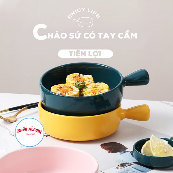 Bát sứ có tay cầm tiện lợi – Bát sứ pastel nổi bật phong cách Hàn Quốc - 01474