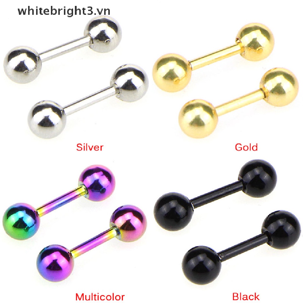 ^ Hàng Có Sẵn ^ Khuyên Xỏ Sụn Tai Bằng Thép Không Gỉ Helix