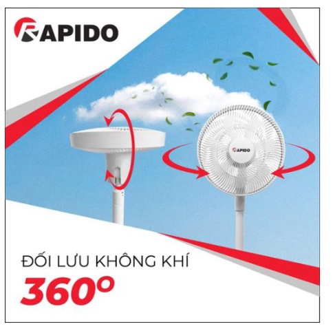 Quạt điện điều khiển từ xa Rapido REF-30