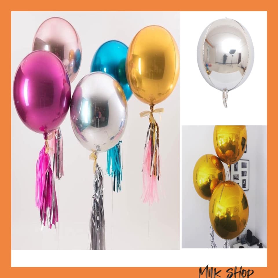 Vỏ bóng bay 4D trang trí sinh nhật, thôi nôi, phòng cưới 24' 50cm Chọn màu A99