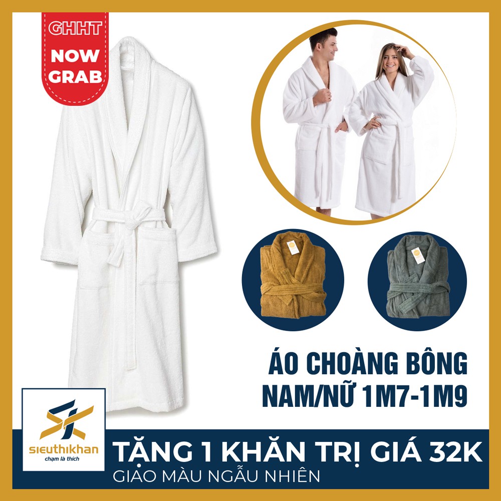 ÁO CHOÀNG TẮM CỠ LỚN NAM/NỮ TỪ 1M7-1M9