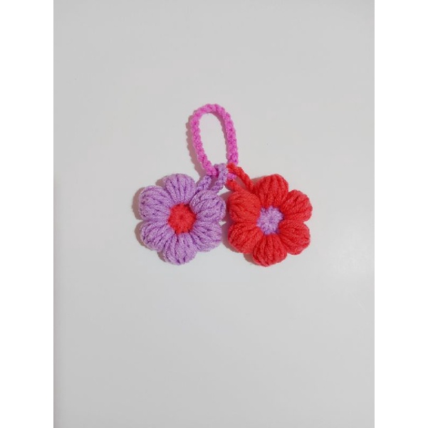 Móc khóa len xinh xắn, móc khóa hoa dứa bơ