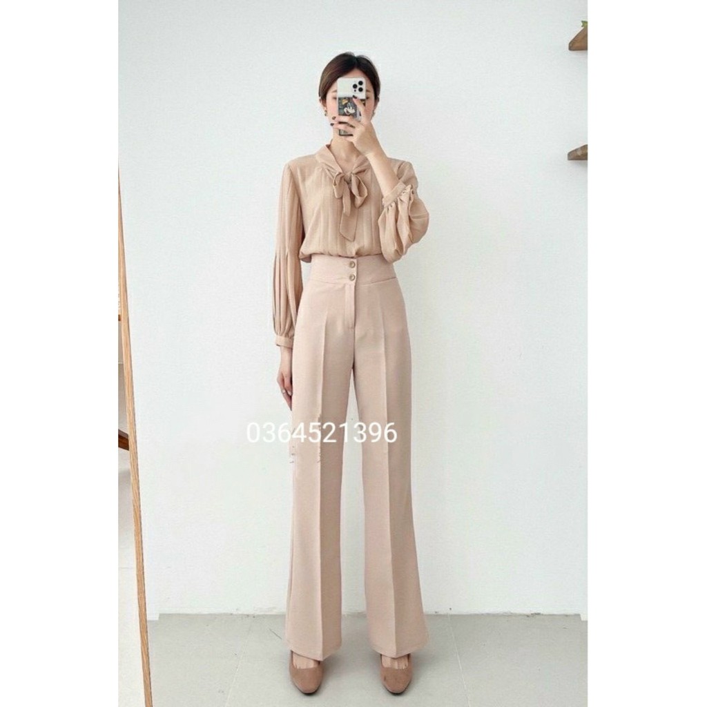 Quần tây ống loe form dáng đứng,chất vải tuyết mưa co dãn nhẹ | BigBuy360 - bigbuy360.vn