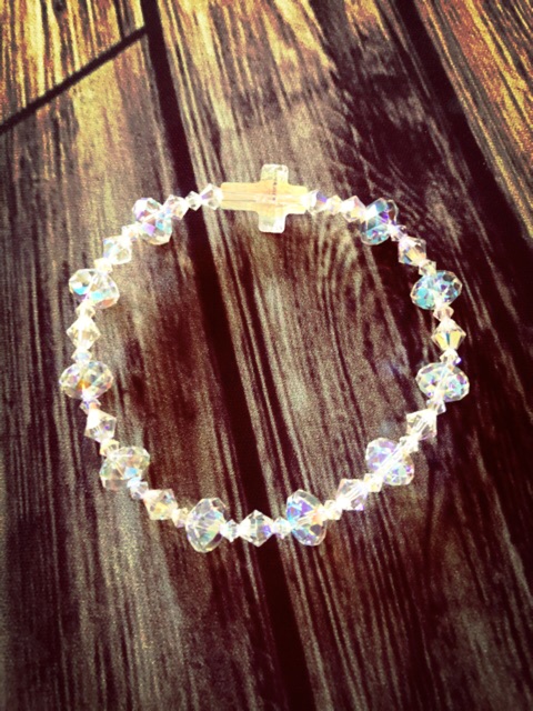 Vòng Tay Pha Lê Áo Chuỗi 10 Kinh Hạt Bánh Cam 8ly