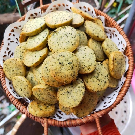 Bánh cookie nguyên cám rong biển vị mặn ( không đường)