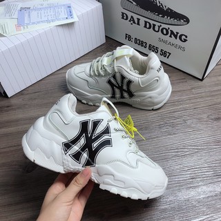 MlB NY đen giày boston NY chữ đen bản chuẩn hot 2021 tăng chiều cao nâng đế êm chân