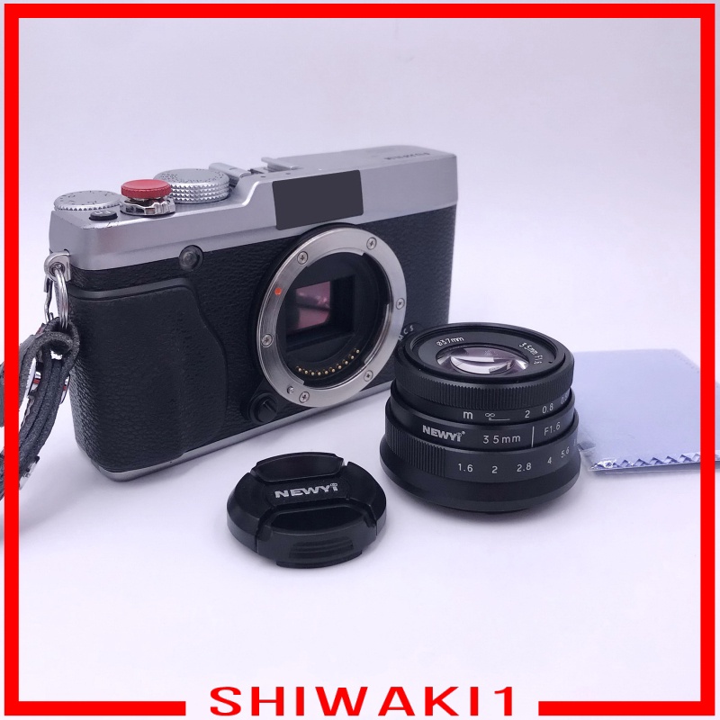 Ống Kính Shiwaki1 35mm F / 1.6 Aps-C Cho Máy Ảnh Fujifilm X Mount X-A1 X-A5 X-A10 X-T1 X-T10