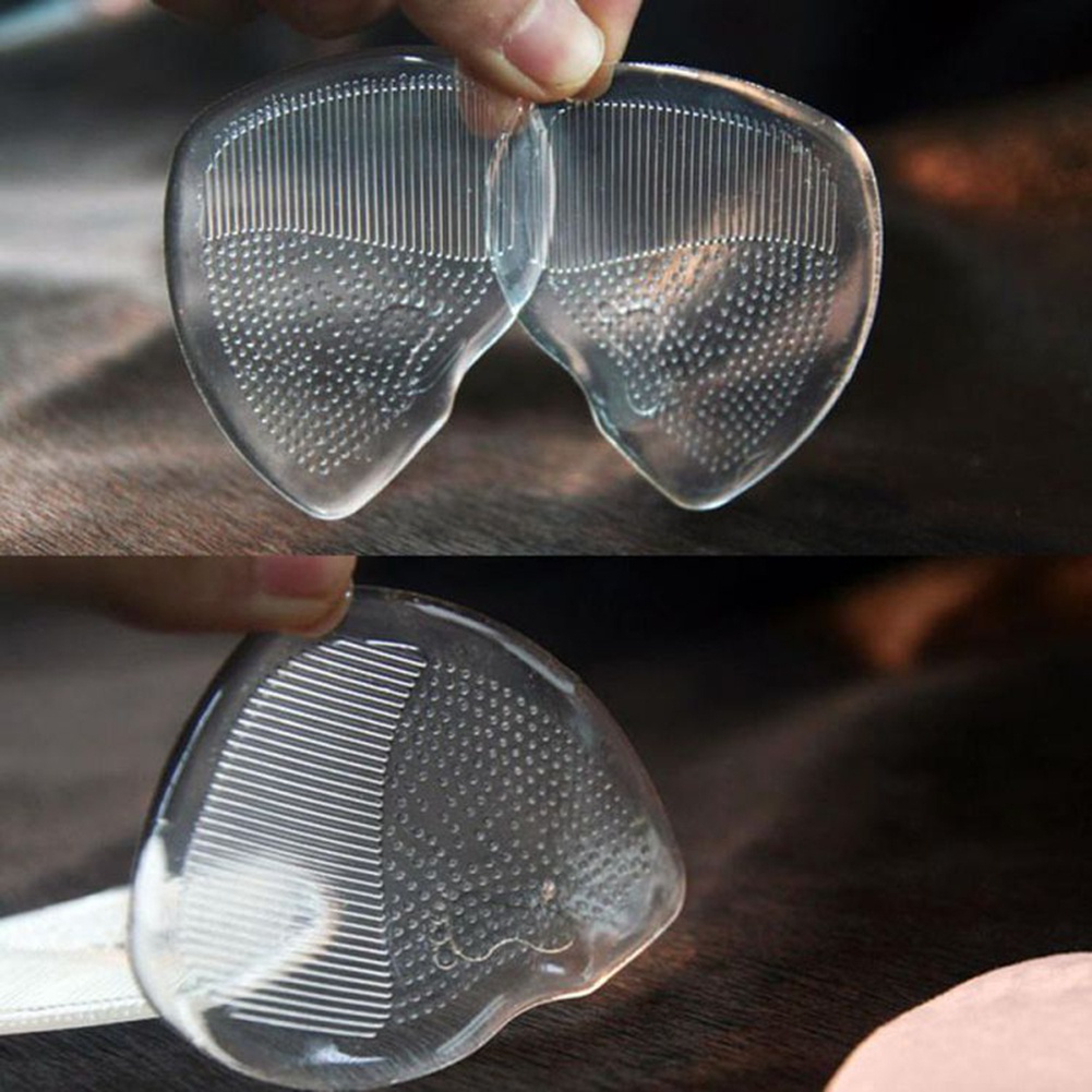 Bộ 2 Miếng Đệm Gel Lót Giày Cao Gót Trong Suốt Co Giãn Chống Trượt