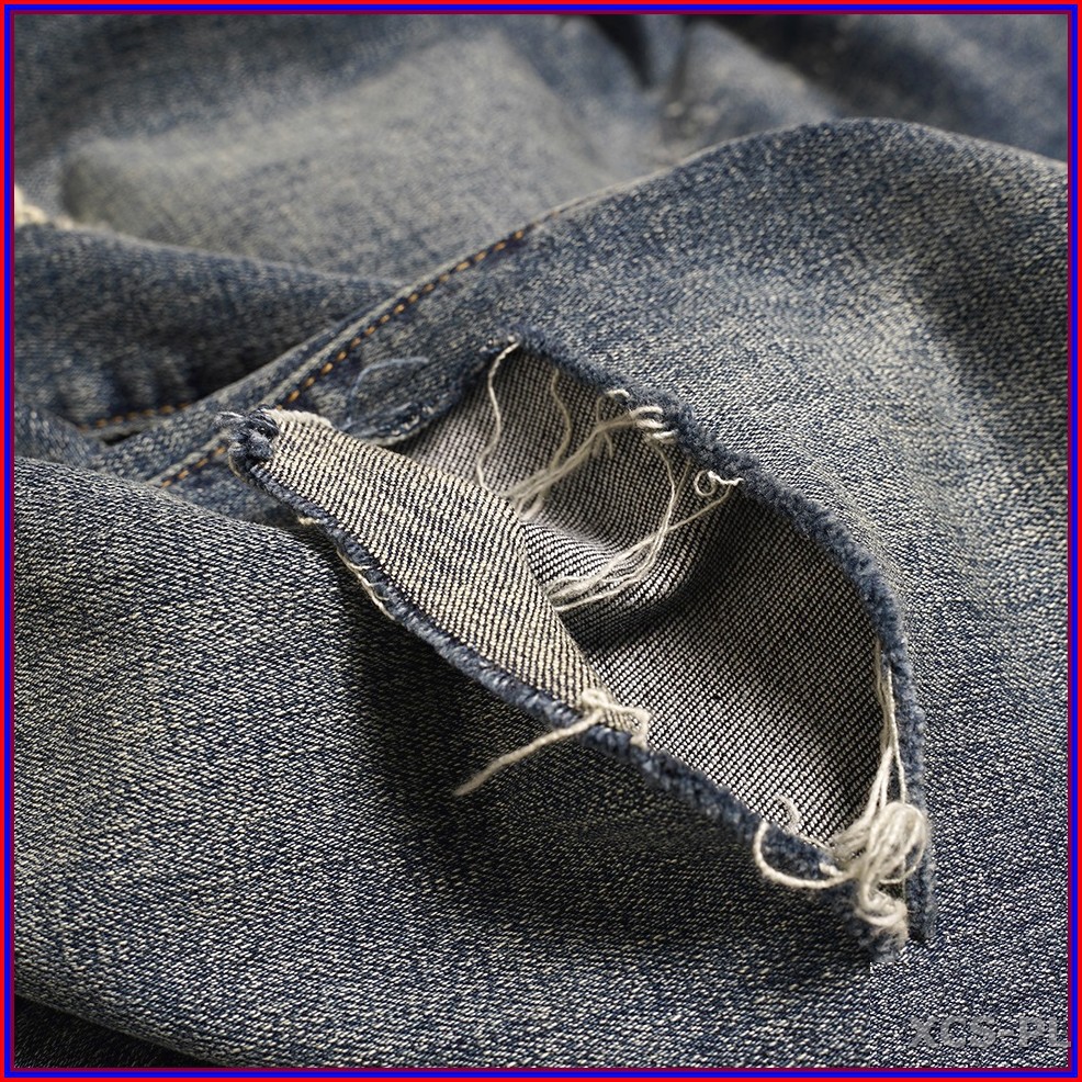 Quần jean nam cao cấp RÁCH GỐI 1 BÊN - CÀO RÁCH 352 không xù lông, không ra màu, chất giãn tốt 352/6