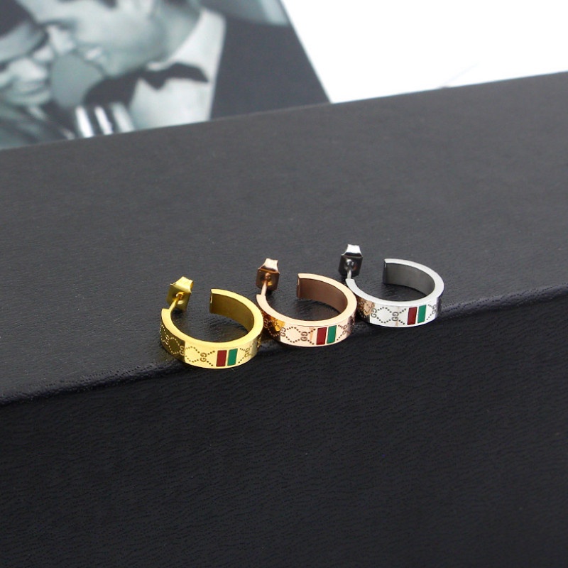 Bông Tai Hình Chữ C Titan Ko Han Rỉ TT 3813