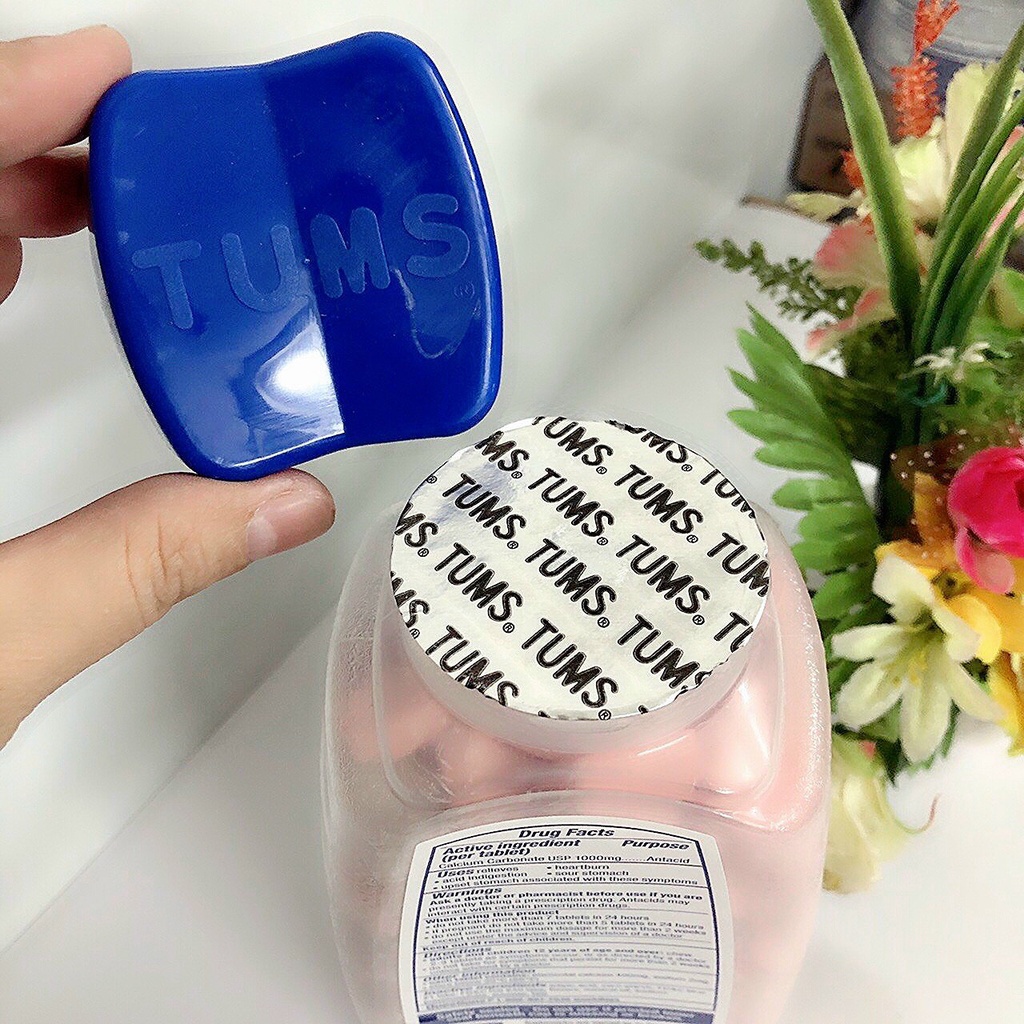❤️   Viên nhai bao tử Tums 1000 Antacid Calcium Carbonate Ultra Strength 265 viên Mỹ Chewable