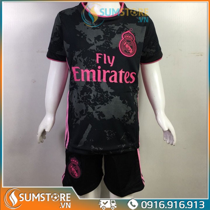 Real Madrid Đen Nhí - Đồ Đá Banh Thể Thao Trẻ Em Mới Đẹp