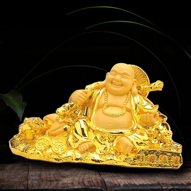 Tượng Phật Di Lặc lớn cao cấp - Tượng phật bằng bột đá trang trí xe hơi, ô tô, phòng khách cao cấp