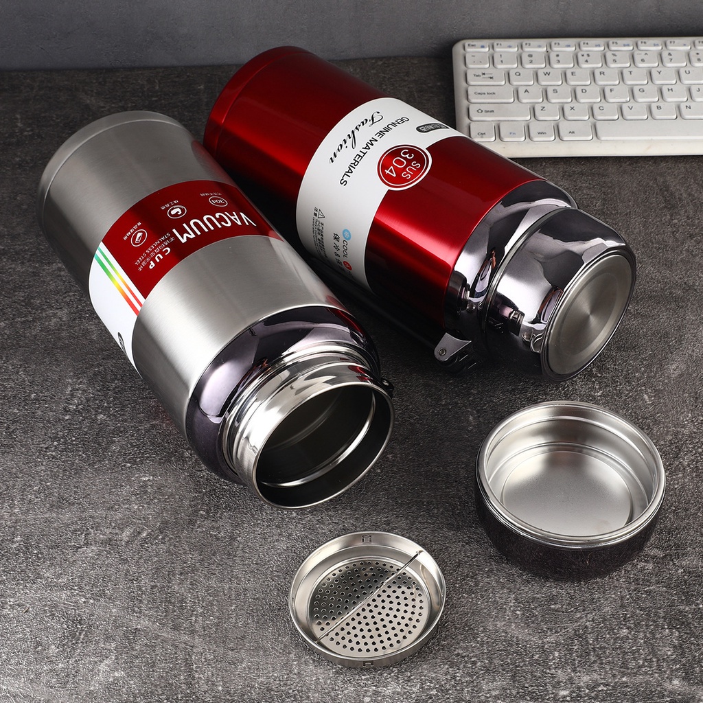 Bình Uống Nước Giữ Nhiệt Nóng Lạnh 1000ml, 1200ml, 1500ml Inox 304 Cao Cấp