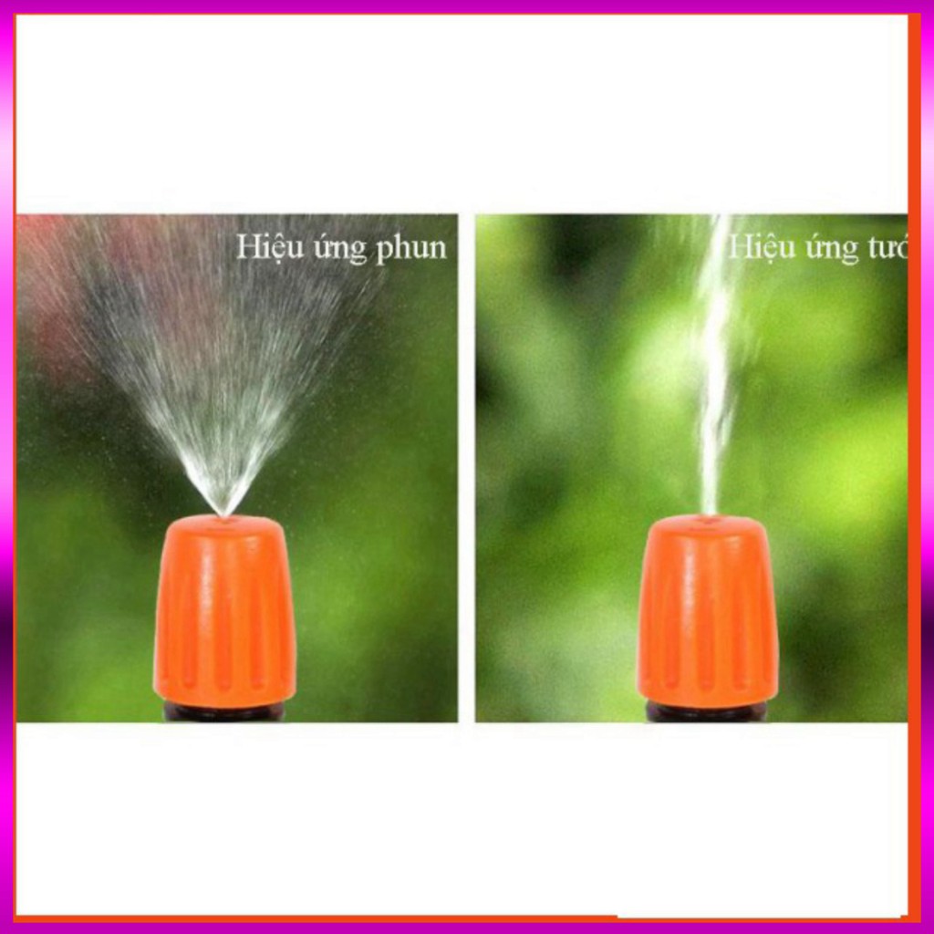 [GIÁ TỐT]  Béc phun sương màu cam và ren 21mm ( nhựa cao cấp) đầu phun không bị tắc, điều chỉnh được lượng nước (1tia)