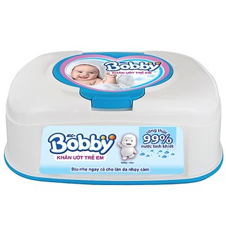 Khăn Ướt Bobby Hộp Tiện Lợi (80 Miếng)