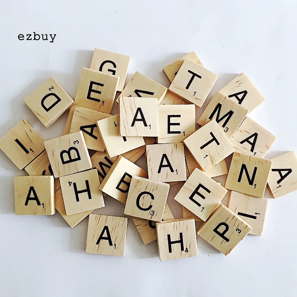 100 Miếng Gỗ In Chữ Cái Và Chữ Số Cho Bé Học Hỏi