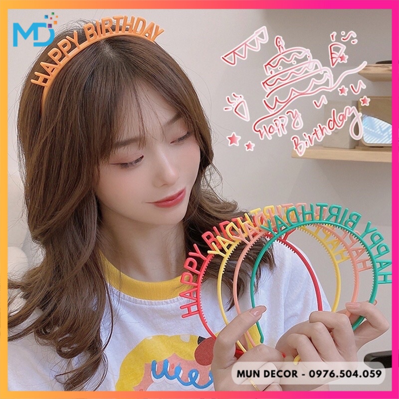 Bờm Sinh Nhật Happy Birthday Dễ Thương Nhiều Màu