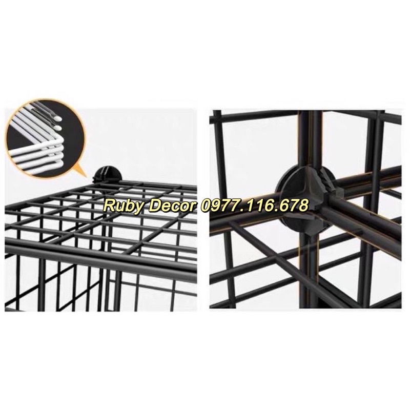 CHUỒNG MÈO 2 TẦNG chất liệu lưới sắt phun sơn tĩnh điện - Ruby Decor