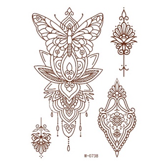 Xăm dán Henna nâu - Hena Tattoo