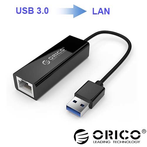 Cáp ORICO chuyển USB 3.0 sang cổng LAN RJ45 UTJ-U3-BK