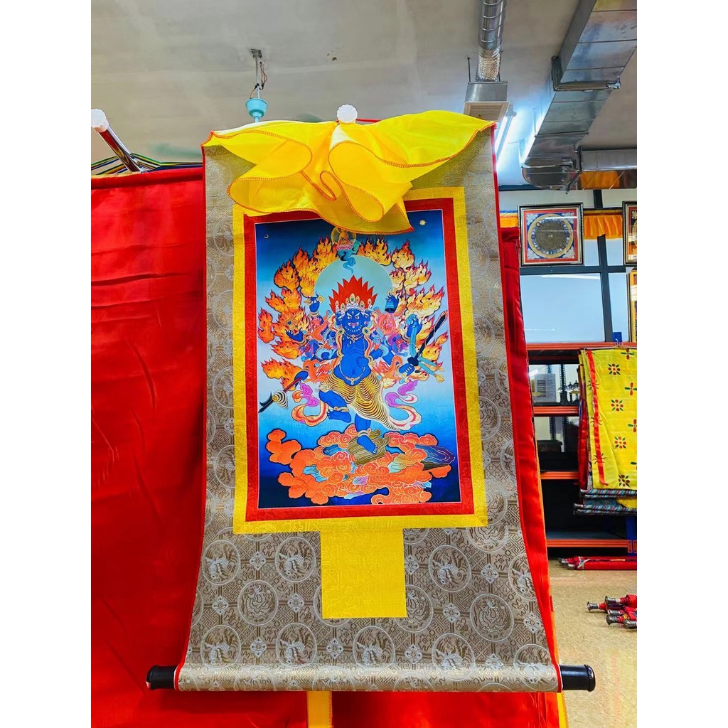 Thangka 80cm - Vải mềm nâu Tây Tạng
