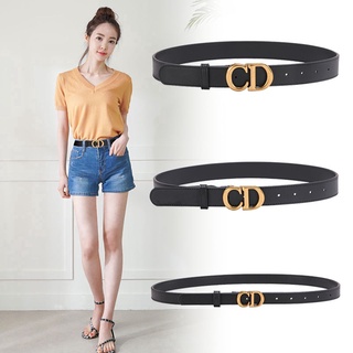 Thắt lưng nữ Mặt khóa hình chữ CD phong cách cổ điển,Dây Da PU sang trọng