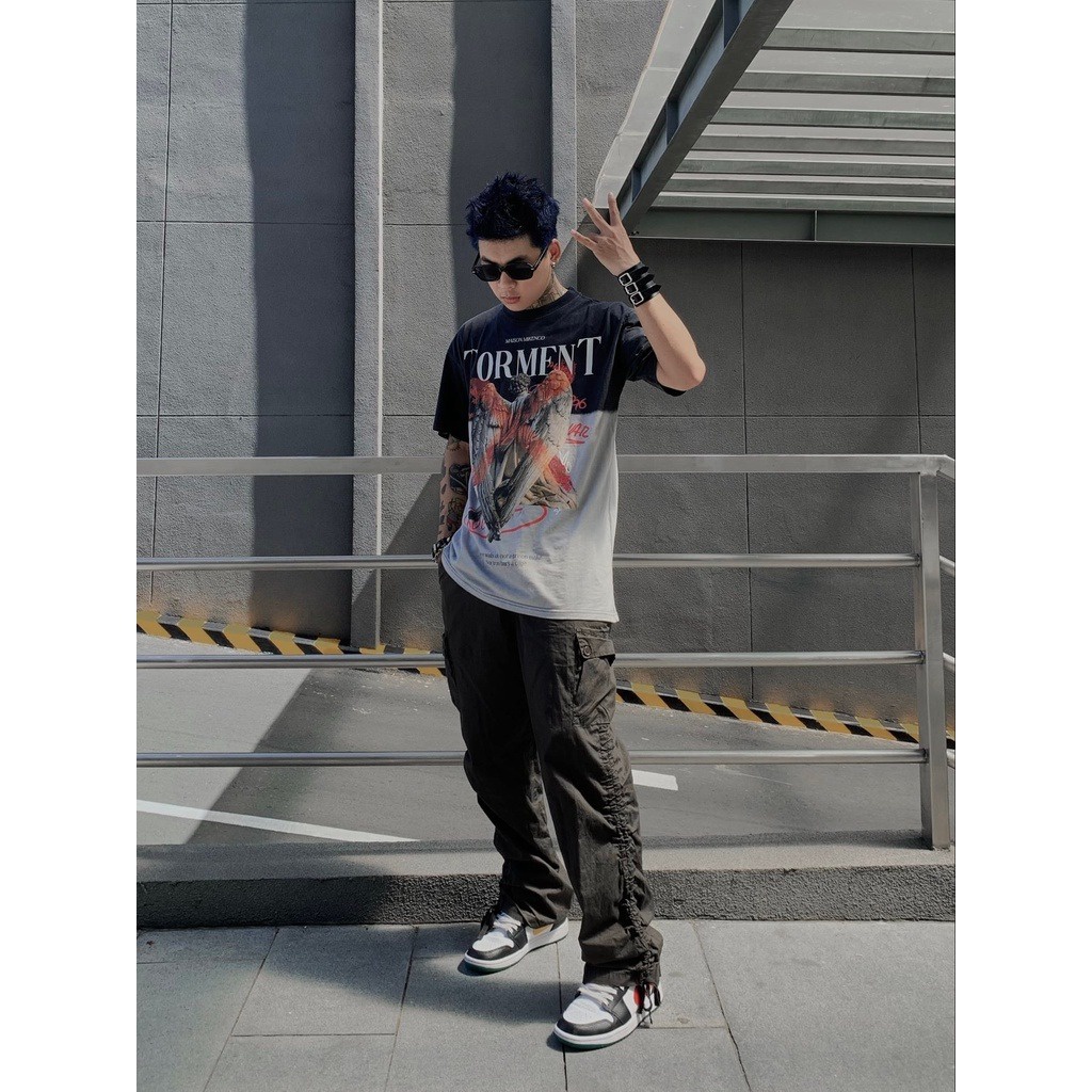 Áo Phông Nam MIKENCO Torment Tshirt Áo Thun Tay Lỡ Torment Nam Nữ Hot Trend 2022