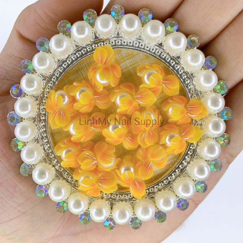 Hoa Bột Gắn Móng Nail, Hoa Bột Nail Kiểu Hoa Ly Đuôi Cá