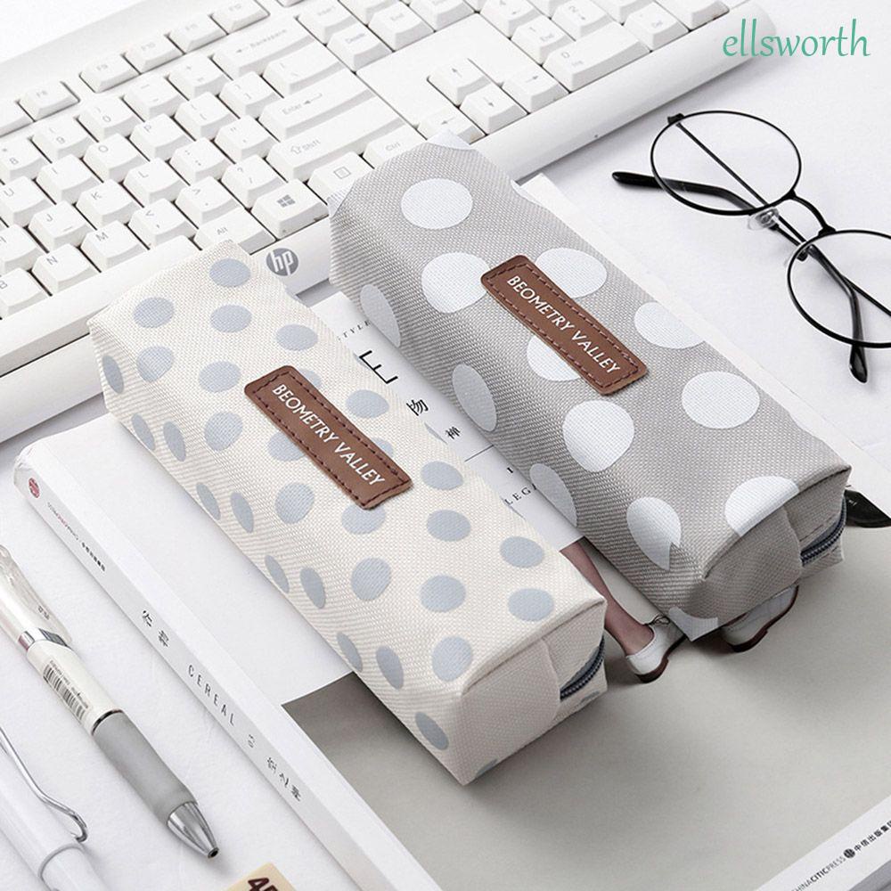 Túi đựng bút bằng vải canvas sức chứa lớn thiết kế sáng tạo cho học sinh