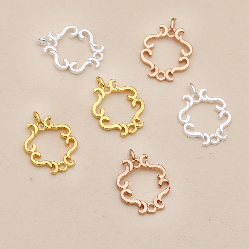 5 phiến đúc họa tiết treo 15*23mm nguyên liệu làm trâm làm trang sức cổ trang
