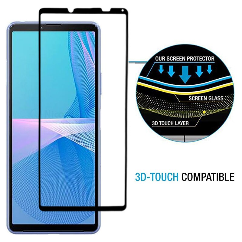 Toàn Bộ Kính Cường Lực Bảo Vệ Màn Hình Điện Thoại Sony Xperia 10 Iii So-52B Sog04 10 Iii