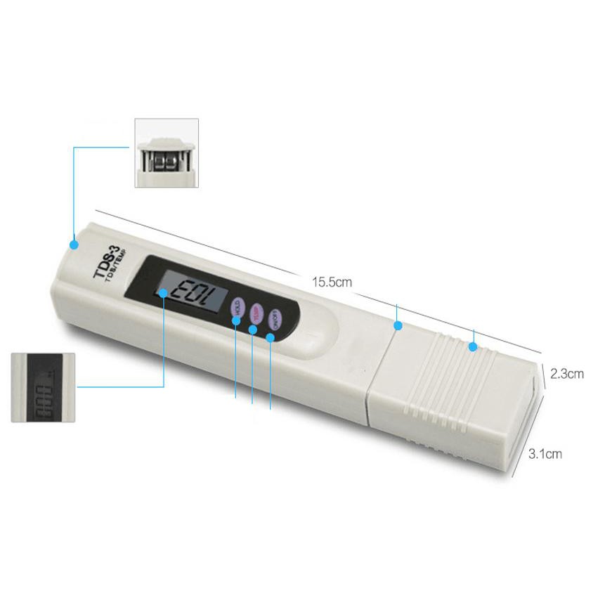 Bút đo Dinh dưỡng Thủy Canh TDS, Bút Thử Nước, Bút Đo Tạp Chất Nước TDS Meter Công Nghệ Nhật Bản, Thanh Lọc Làm Đẹp Cơ T