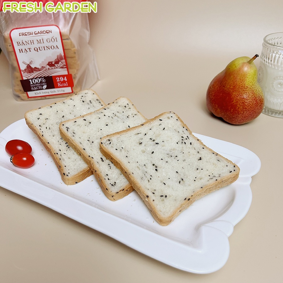 Bánh Sandwich Tươi - Bánh Mì Gối FRESH GARDEN Nguyên Liệu Bơ Sữa Thơm Ngon Túi 310g