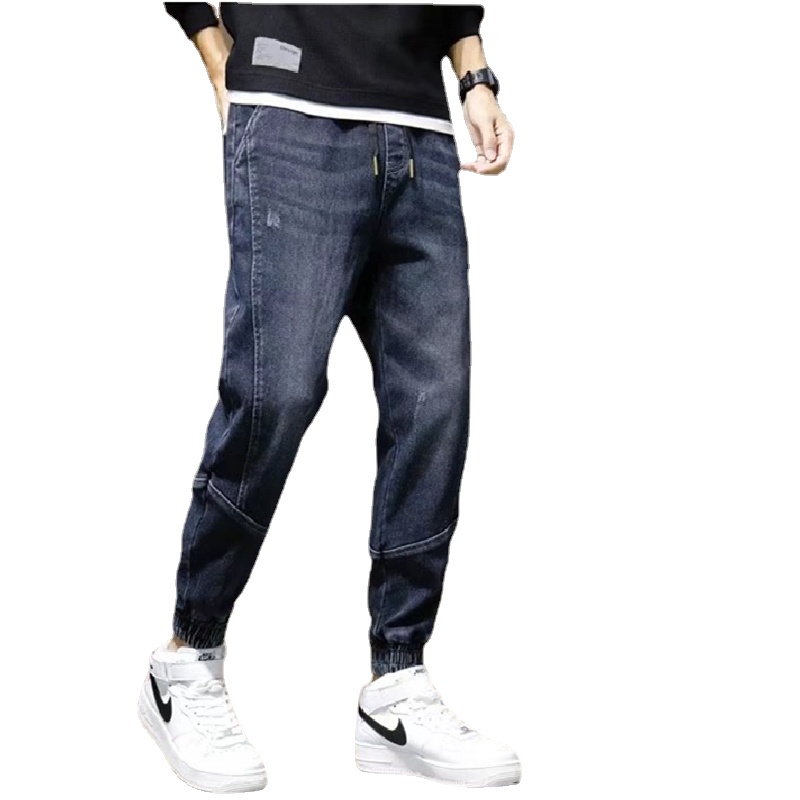 Quần jean ống rộng màu trơn phong cách hiphop năng động đường phố Hàn Quốc cho nam size S-5XL