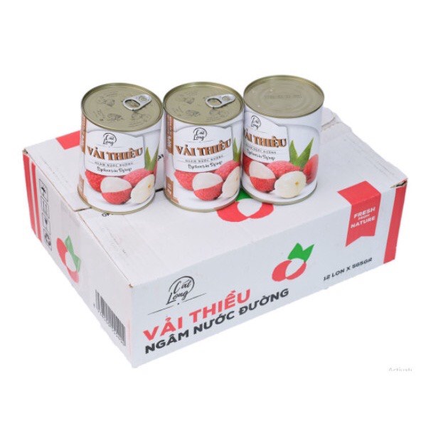 Vải Ngâm Nước Đường Cát Long 565gr